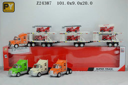 F/p truck with 6 pcs fire engine car (3C)