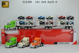 F/p truck with 12 pcs police car (3C)
